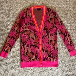 J. Crew Tipped Tropical Print Cardigan Size XXS